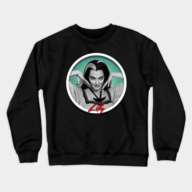 Lily Munster Crewneck Sweatshirt by Zbornak Designs